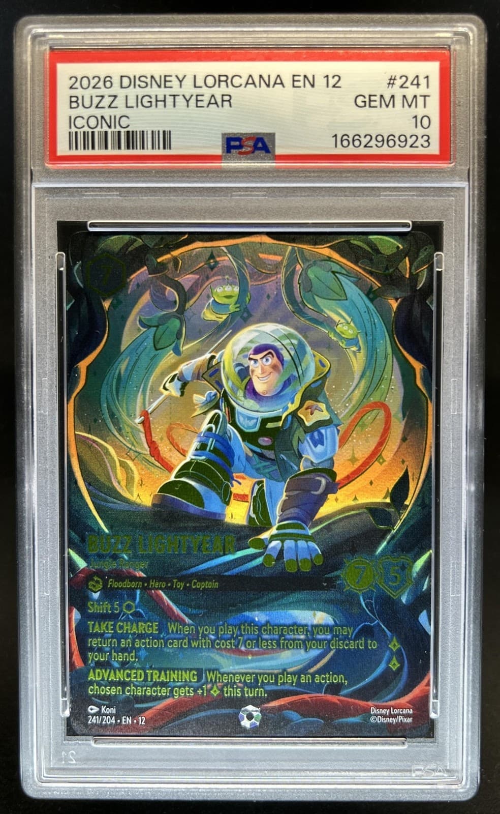 2026 Disney Lorcana: Buzz Lightyear  Jungle Ranger Iconic #241/204 PSA 10