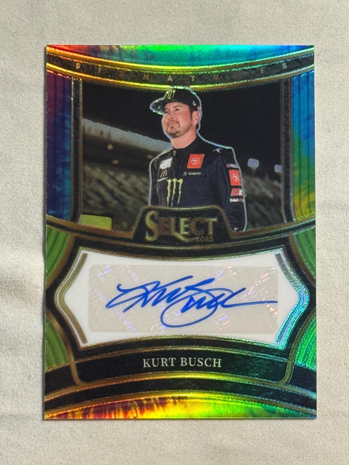 2025 Panini Select Racing Tie-Dye Kurt Busch Auto /25 #S-KBS NASCAR