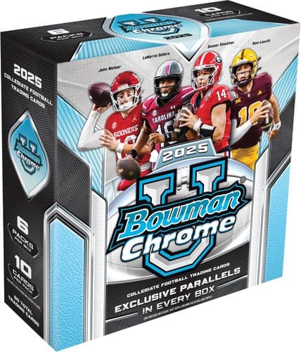 2025 Topps Bowman University Chrome Football Mega Box