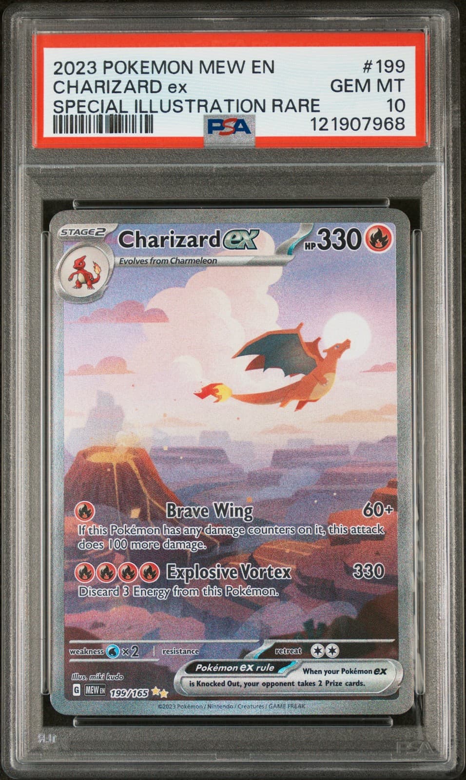 Charizard EX 199/165 Special Illustration Rare 151 Pokemon PSA 10