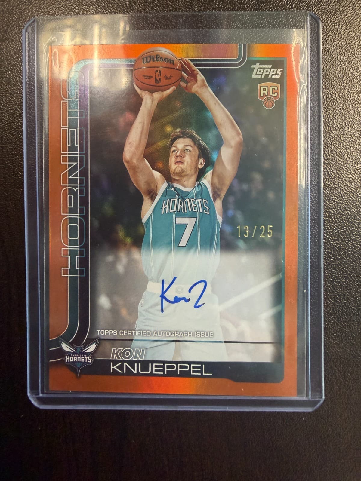 2025-26 Topps Chrome Kon Knueppel RC Rookie Auto Orange Refractor /25