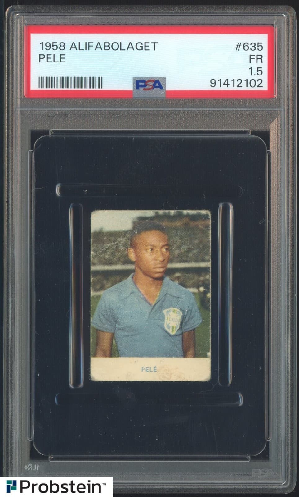 1958 ALIFABOLAGET SOCCER PELE RC Rookie #635 PSA 1.5