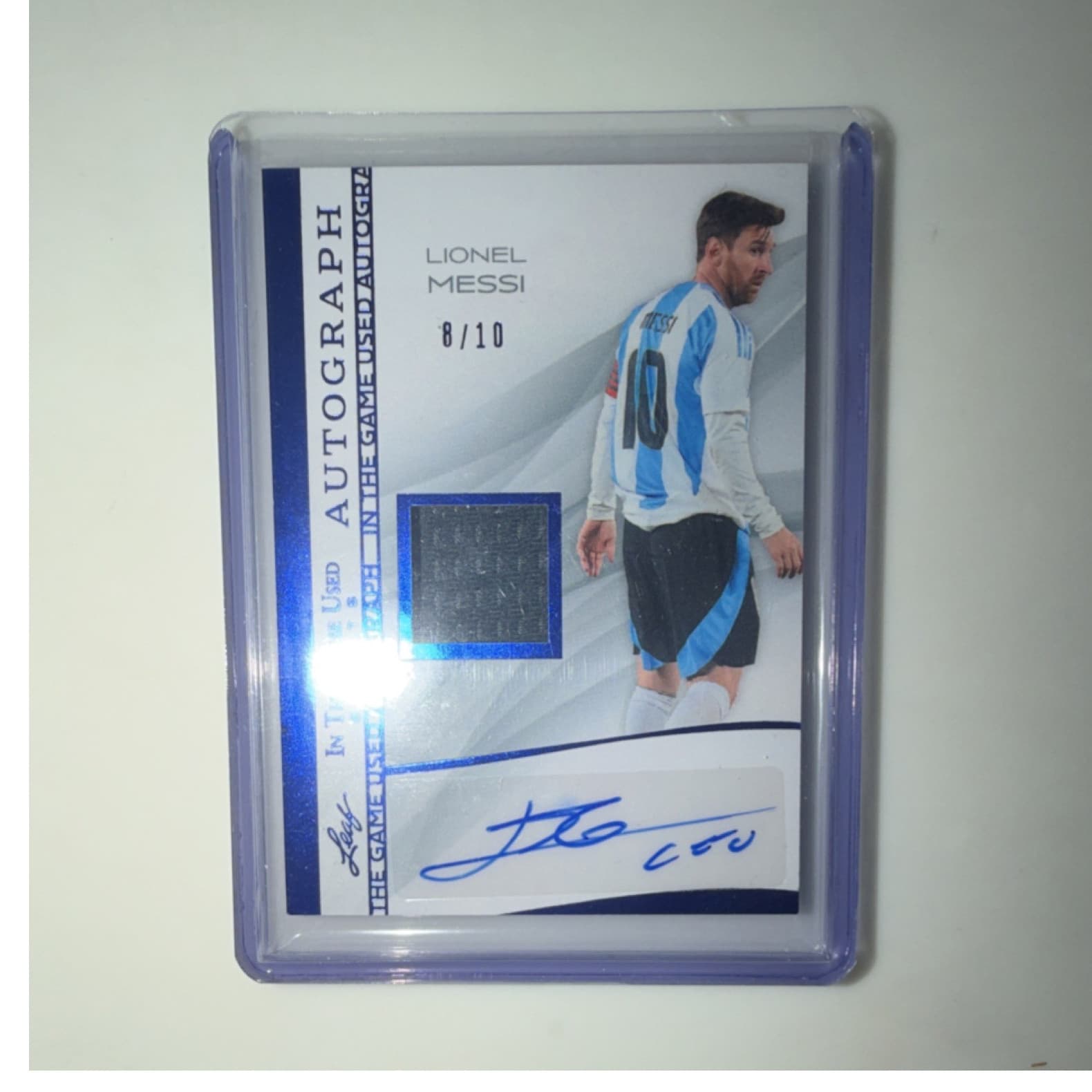 Leaf 2025 In The Game Used Sports Autograph Lionel Messi Argentina #IGA-LM1 8/10