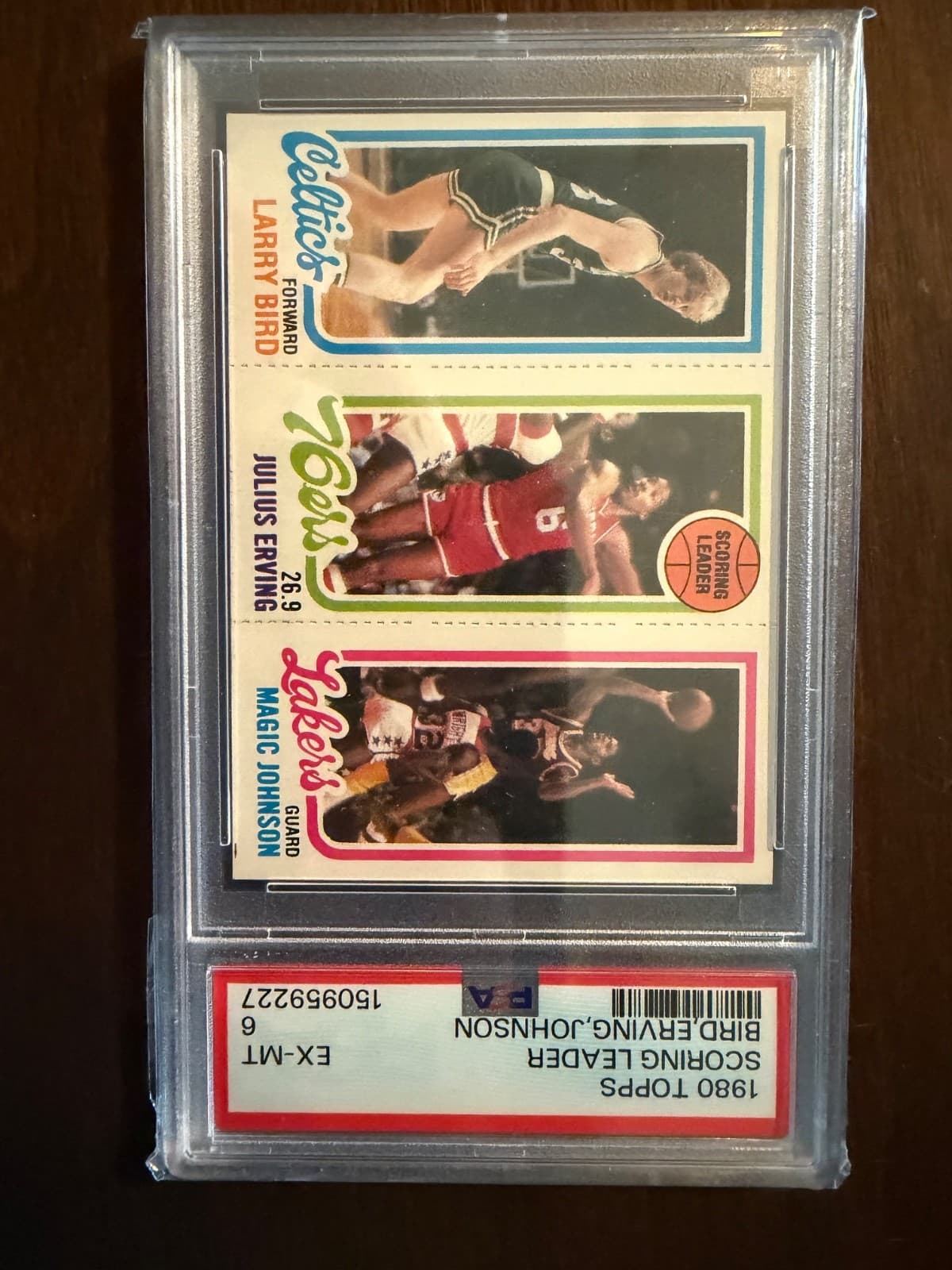 1980-81 Topps - Magic Johnson, Larry Bird, Julius Erving #139-174-34 (RC)