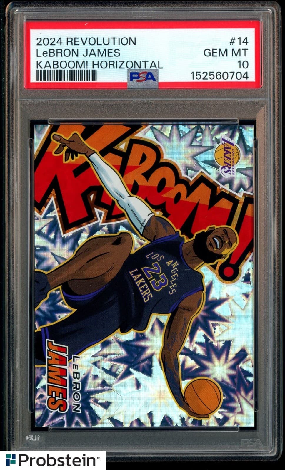 2024 Panini Revolution KABOOM! Horizontal #14 LeBron James Lakers SSP PSA 10
