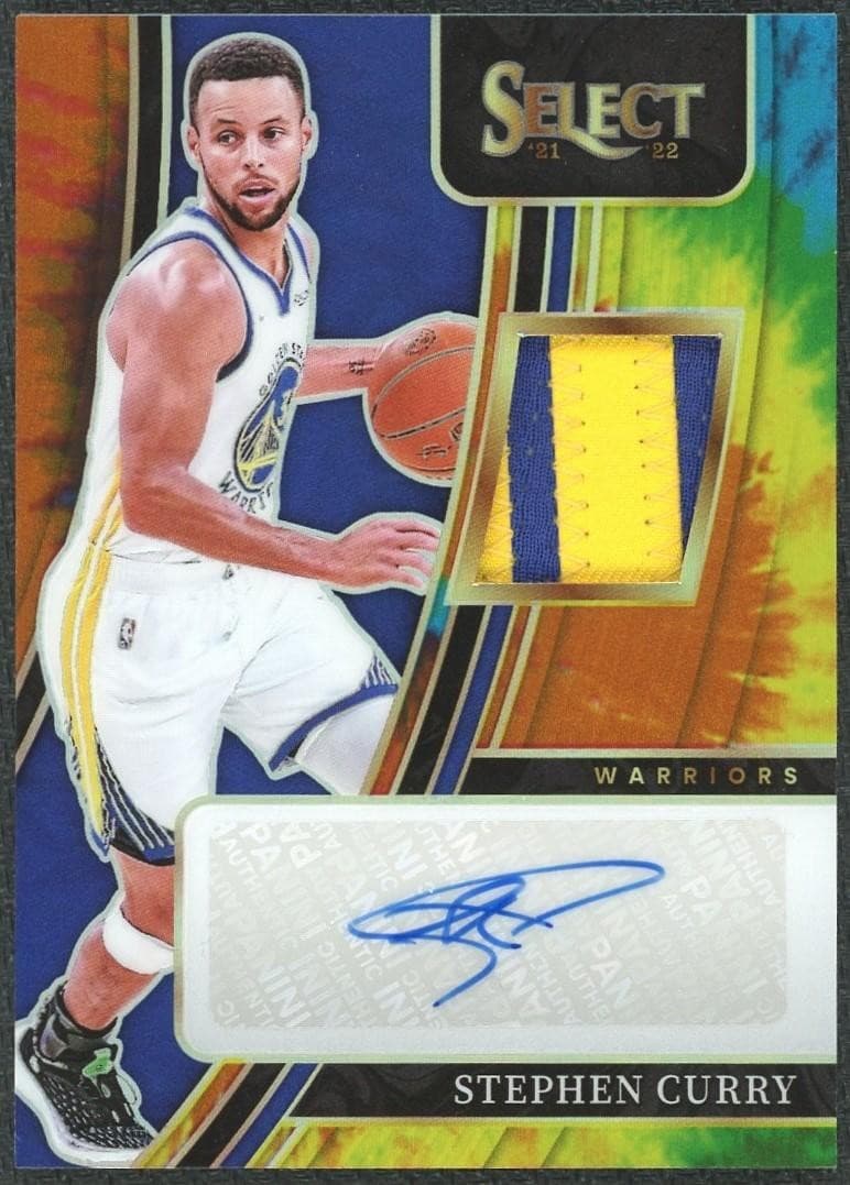 2021 Panini Select Stephen Curry Tie Dye Patch Auto /25 #AM-SCY