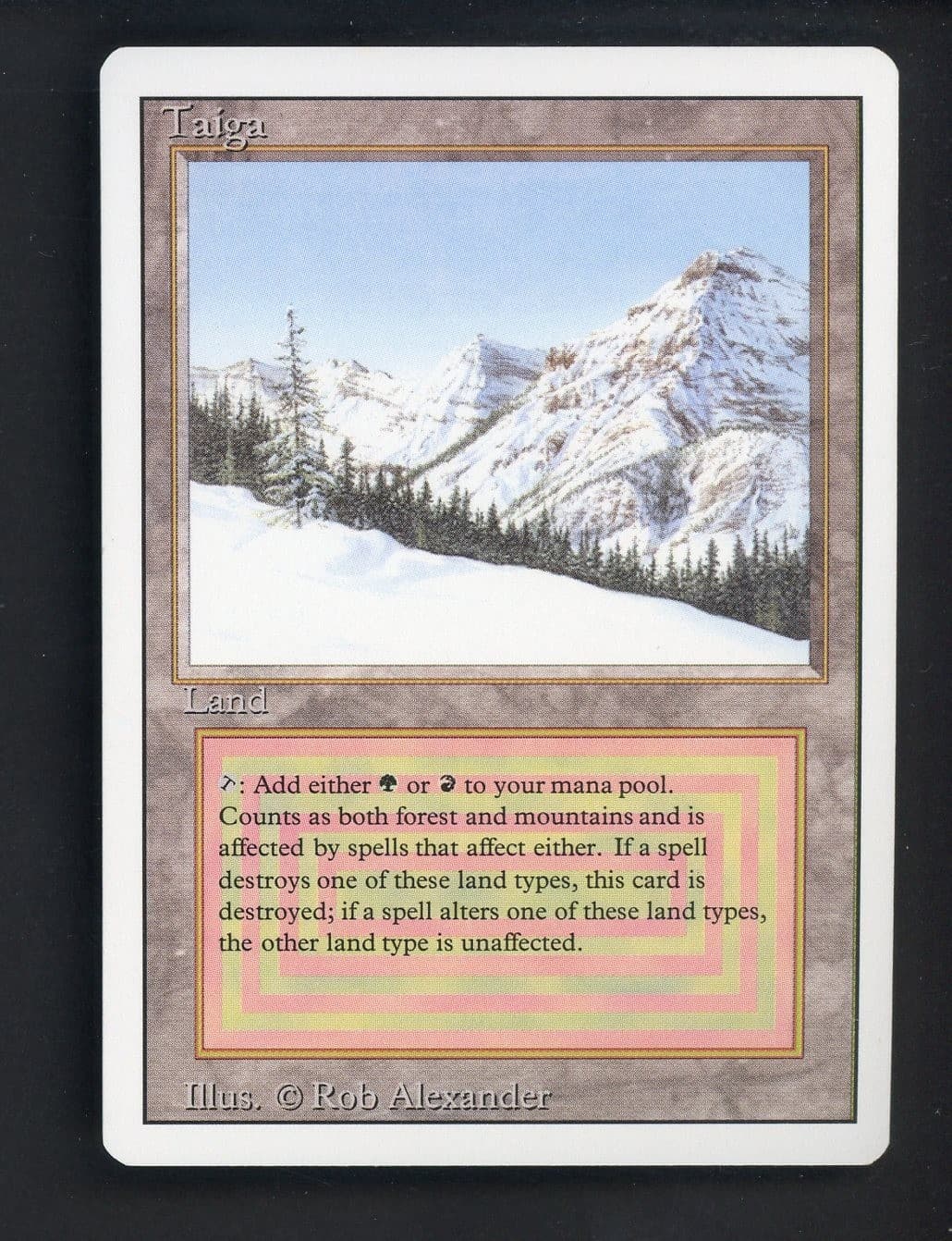 1994 MTG Magic The Gathering Revised Edition Taiga