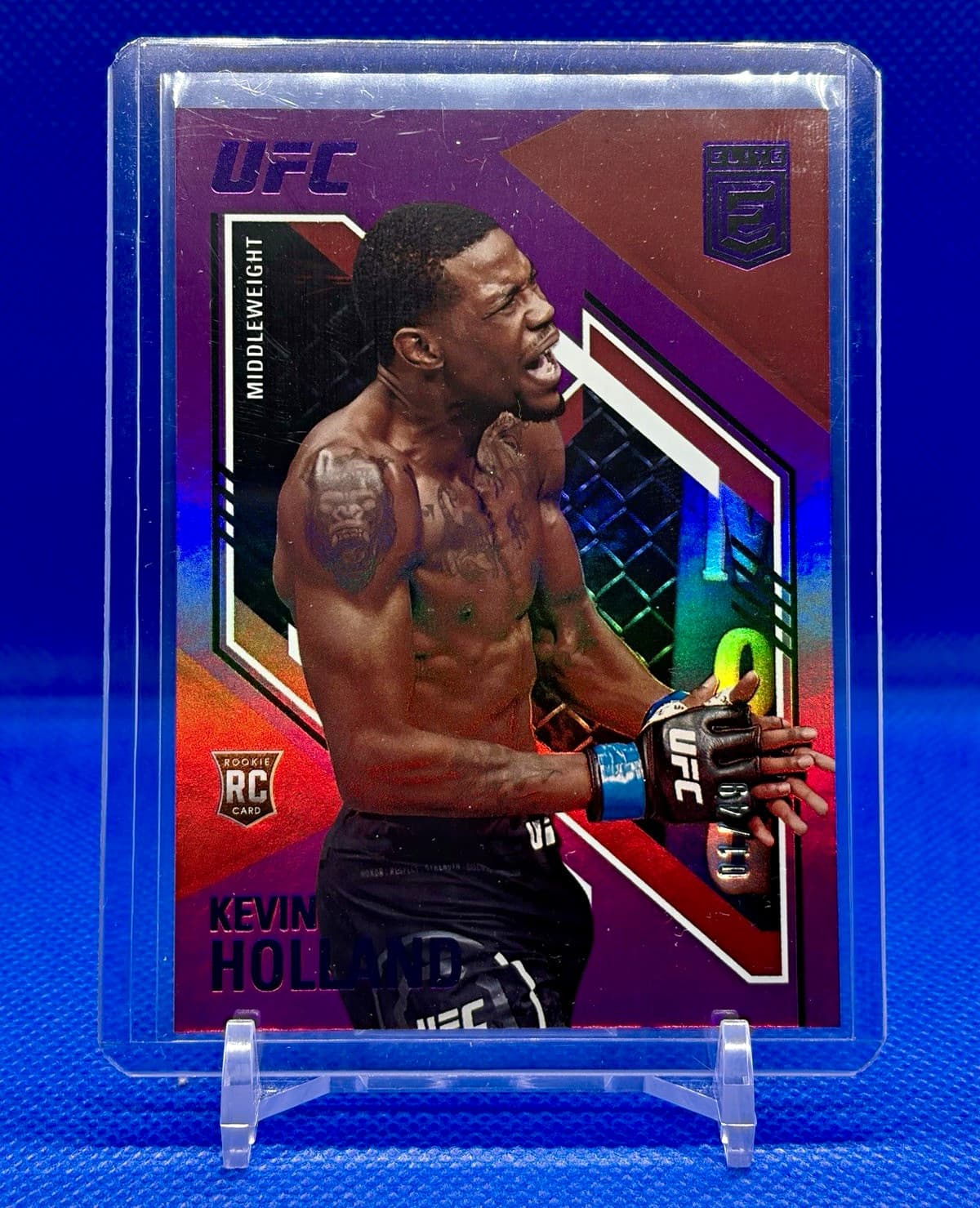 Panini 2021 Chronicles UFC Elite Kevin Holland MMA RC Purple /49 #154 Rookie