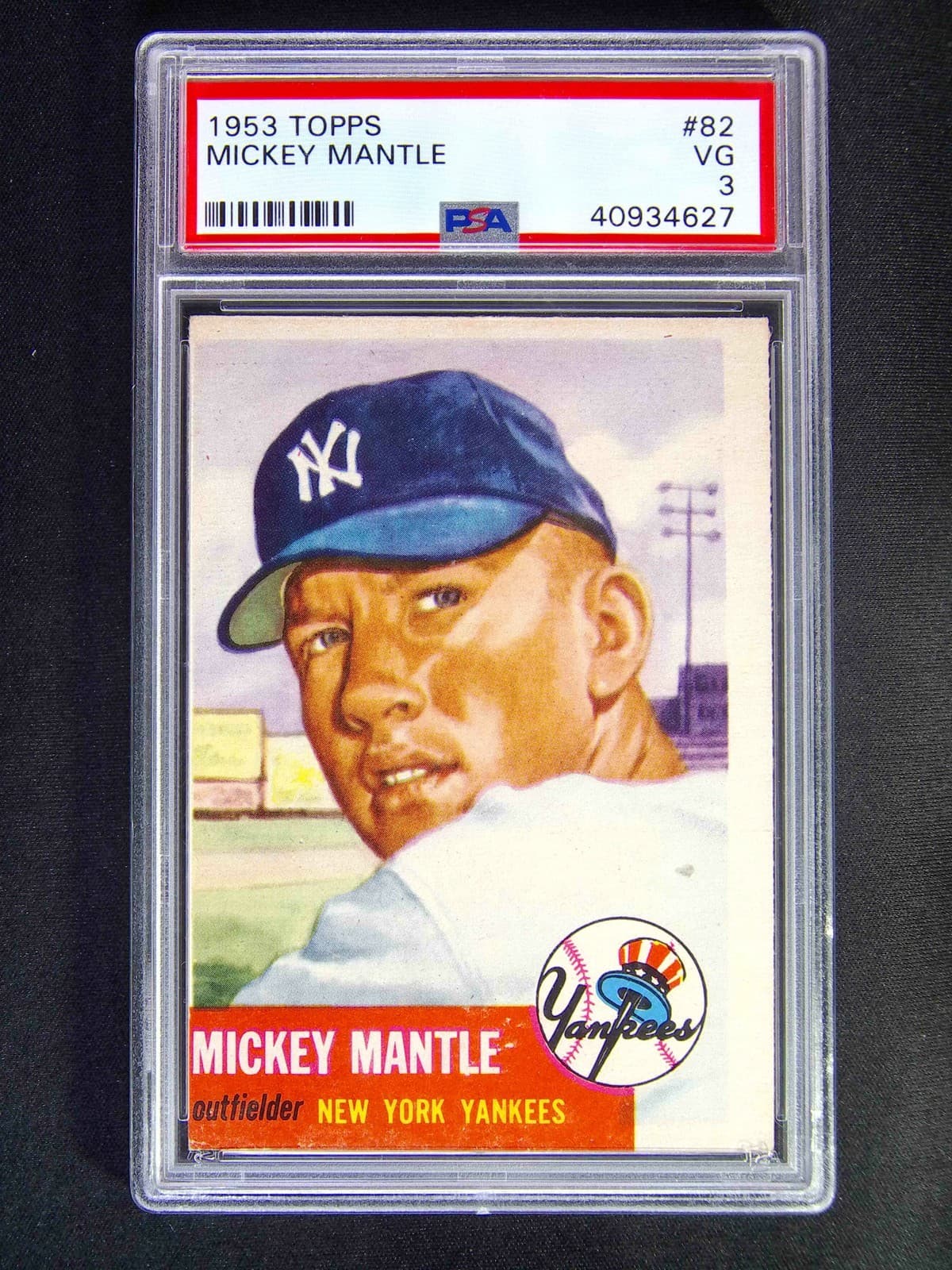 1953 Topps Mickey Mantle #82 New York Yankees PSA 3