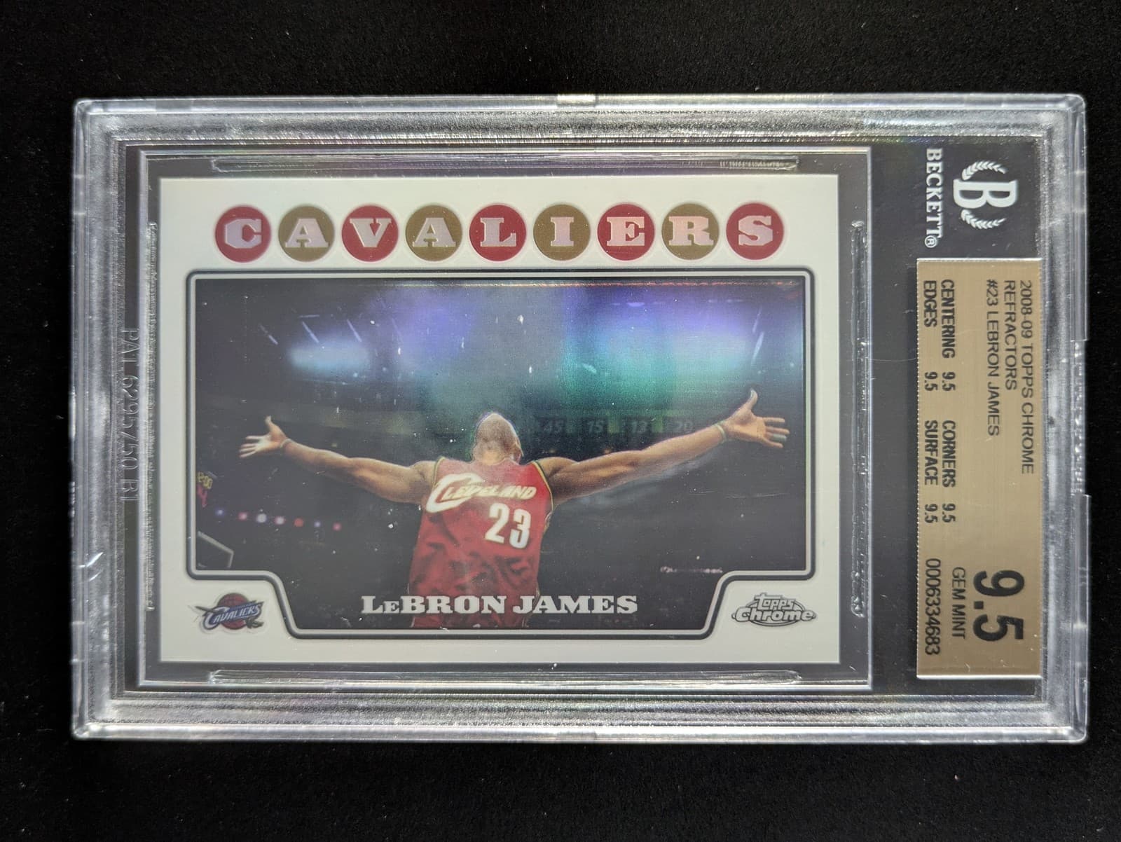 2008-09 Topps Chrome LEBRON JAMES Refractor Cavaliers #23 True Gem BGS 9.5 *4