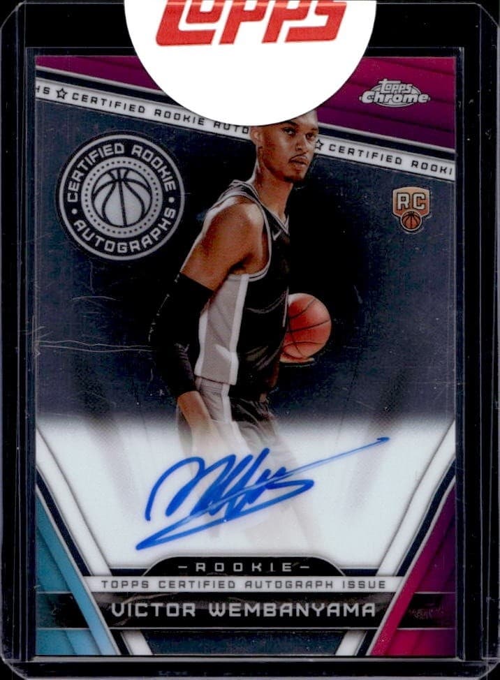2023-24 Topps Chrome Victor Wembanyama Certified Rookie Auto RC #CRA-VW Spurs
