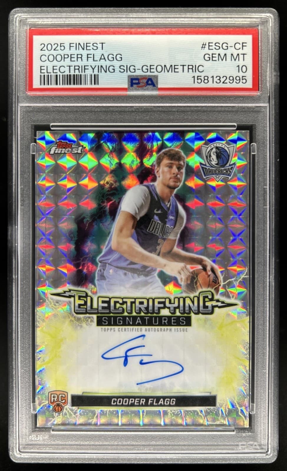 2025-26 Finest Cooper Flagg Electrifying RC Geometric Auto #ESG-CF PSA 10