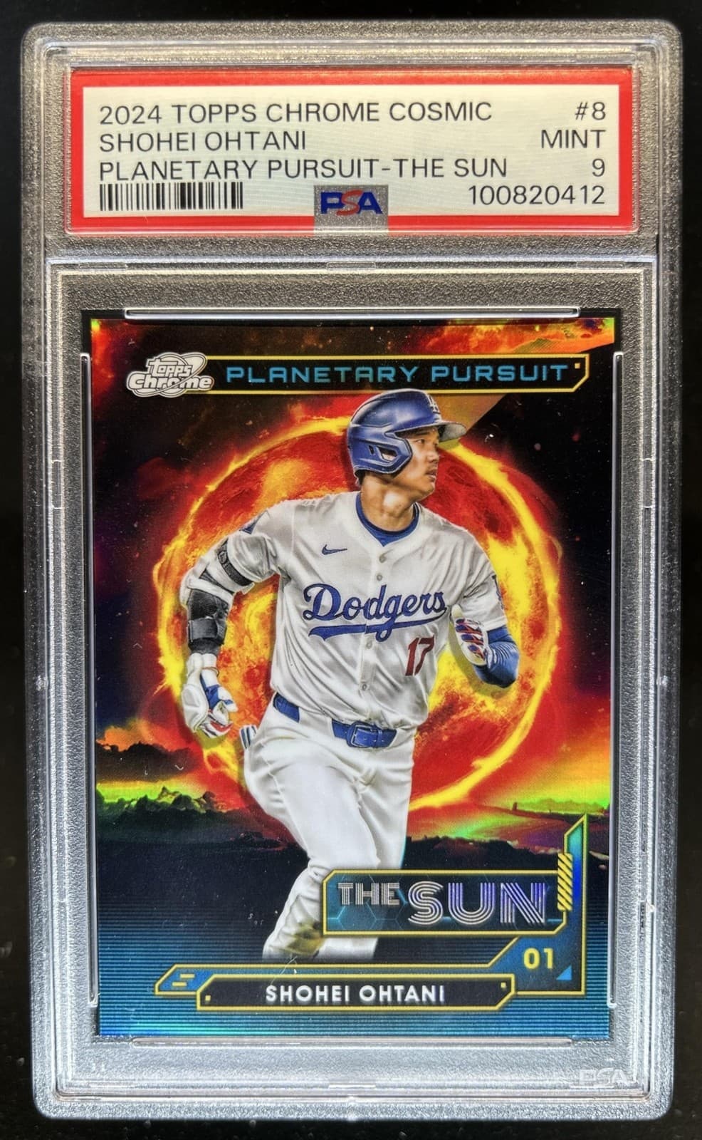 2024 Topps Cosmic Chrome Shohei Ohtani Planetary Pursuit The Sun #PPS-8 PSA 9