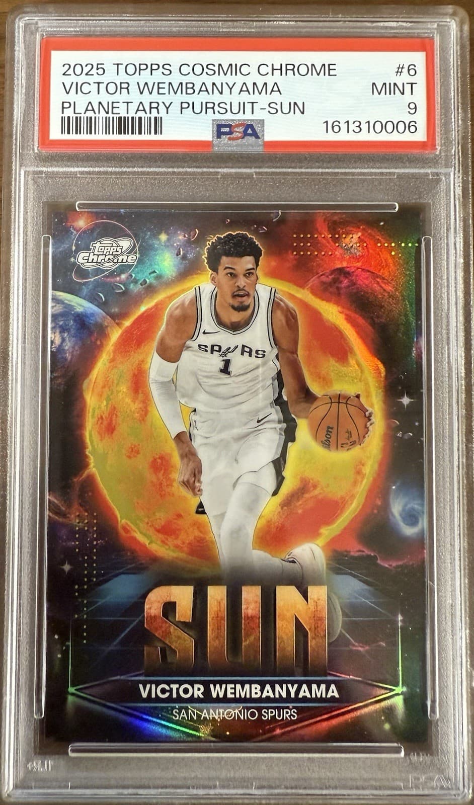 2025-26 Topps Cosmic Chrome - Planetary Pursuit Victor Wembanyama #PPS-6 Sun 