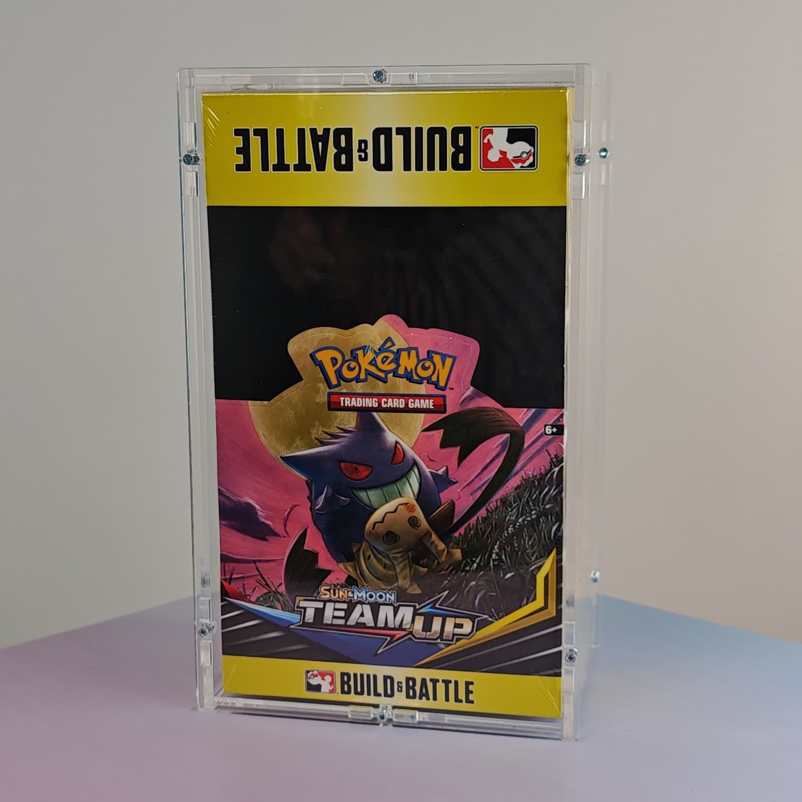 Team Up Build & Battle Pokemon Sun & Moon 2019 English Original Box Sealed in Acrylic Case