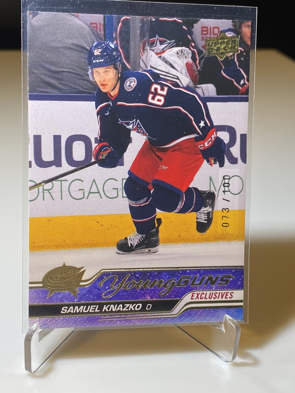 2023-24 Upper Deck NHL Hockey Samuel Knazko 483 Young Guns Exclusives /100