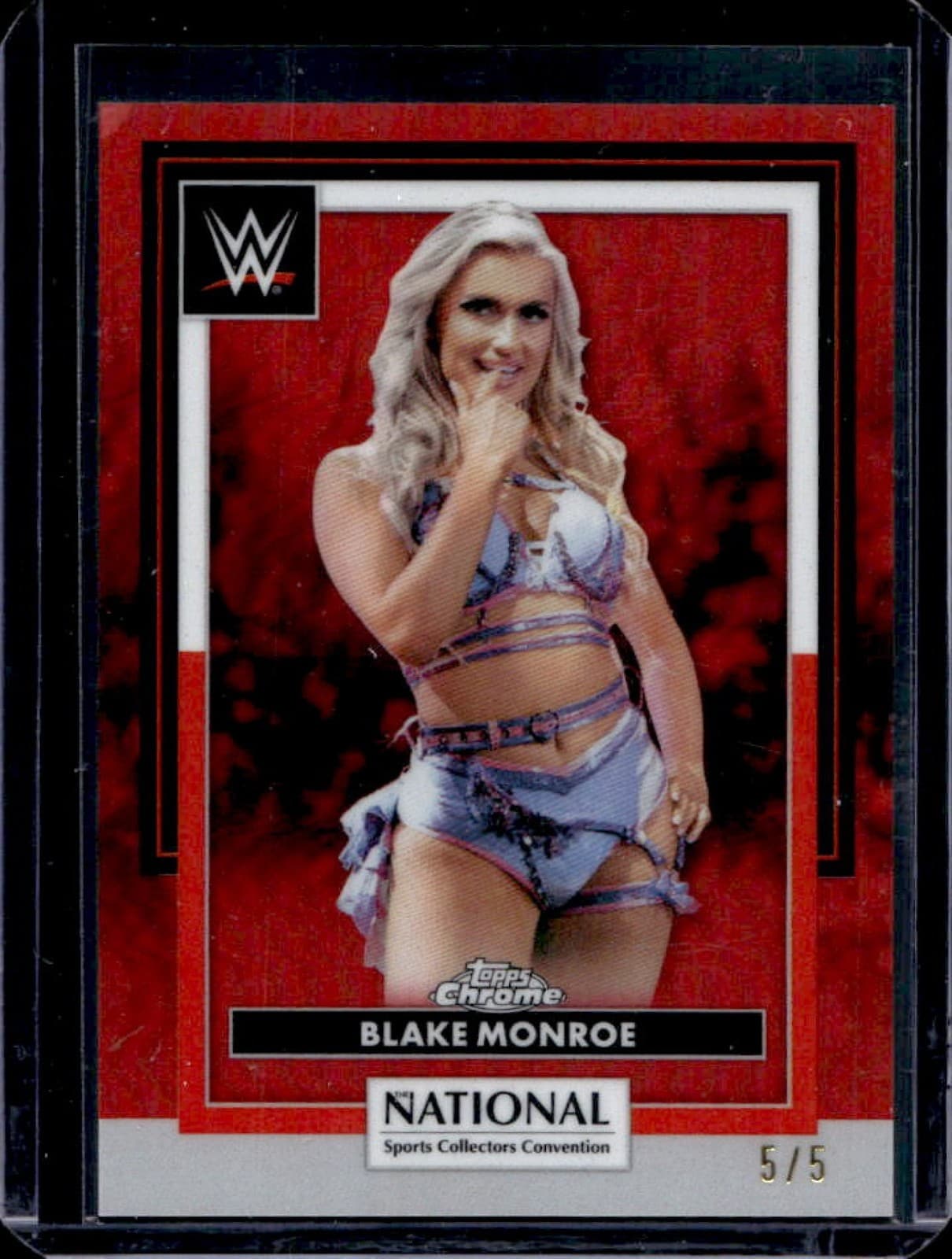 2026 Topps Chrome National NSCC Blake Monroe WWE Red Refractor #/5