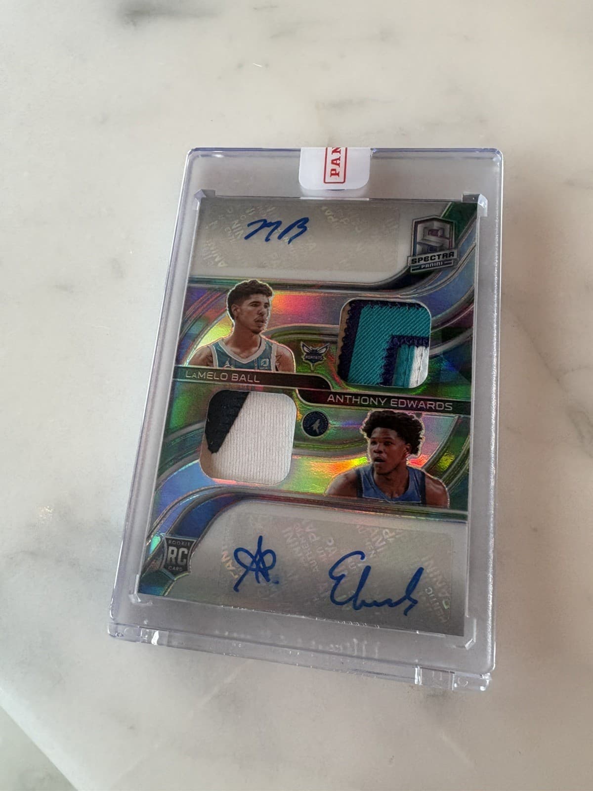 Panini Spectra NBA Dual RPA ANTHONY EDWARDS LAMELO BALL 3/5 Factory sealed! RC