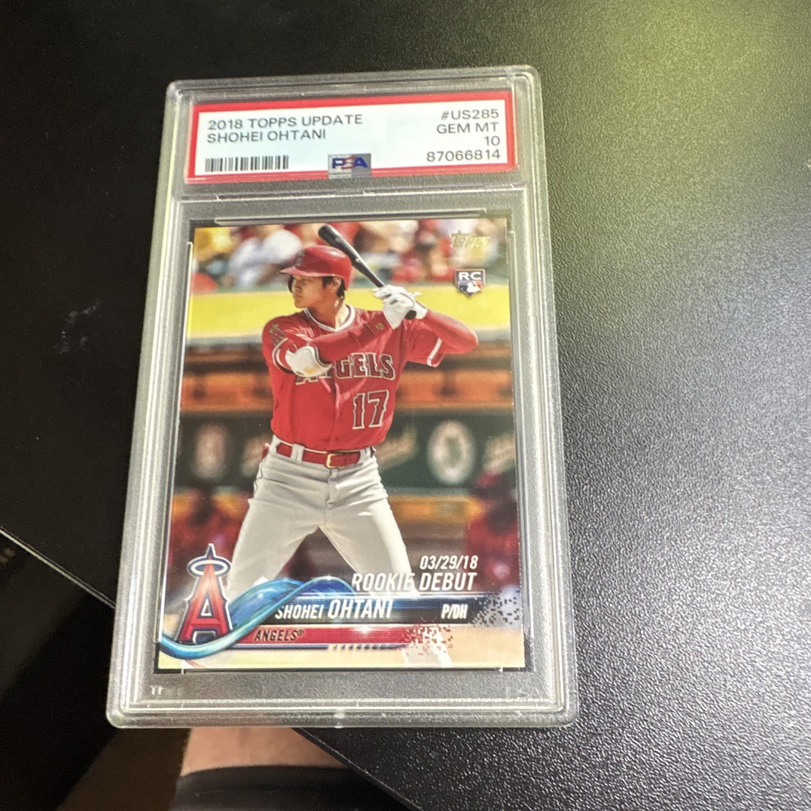 Topps 2018 Update Series Shohei Ohtani Rookie Debut #US285 PSA 10 Angels