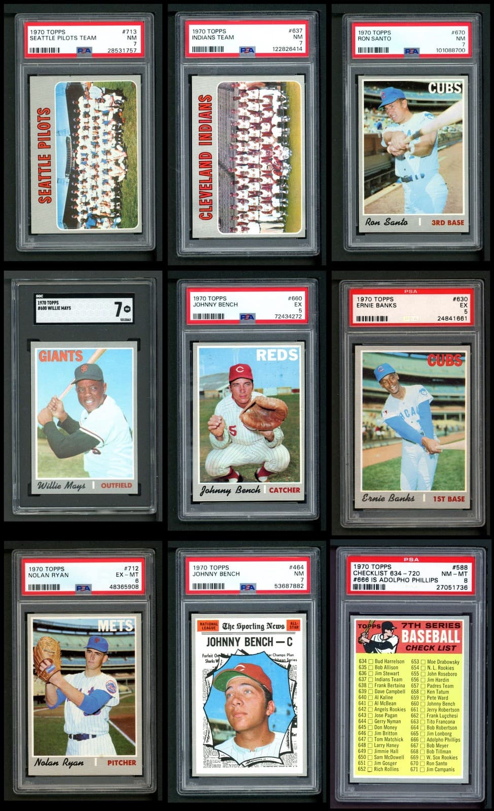 1970 Topps Baseball Complete Set 7.5 - NM+ 7312603
