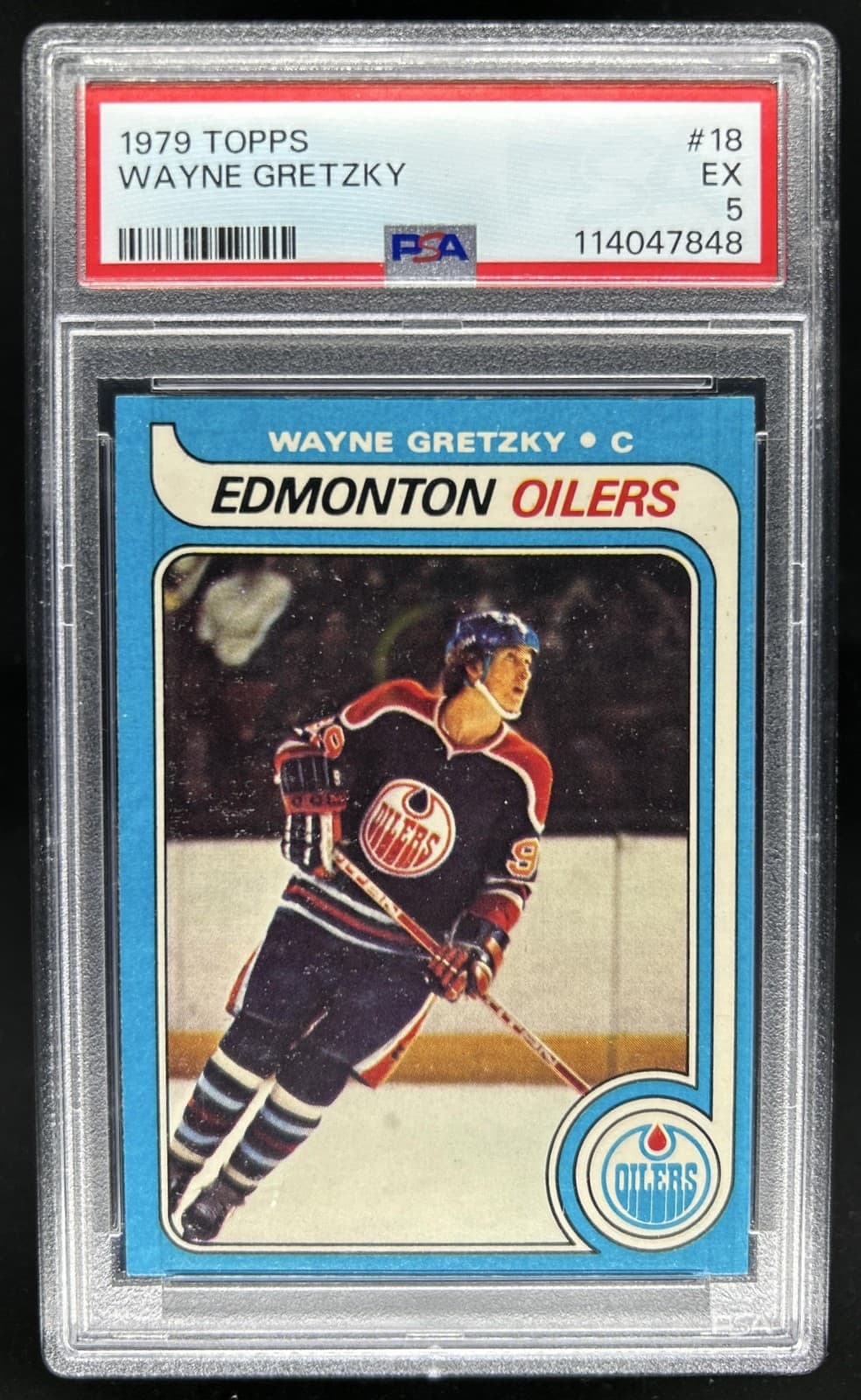 1979-80 Topps Wayne Gretzky Rookie UER RC #18 Oilers PSA 5
