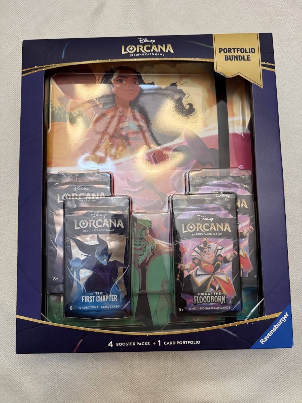Disney Lorcana The First Chapter Rise of  Floodborn Sealed Portfolio Bundle Box
