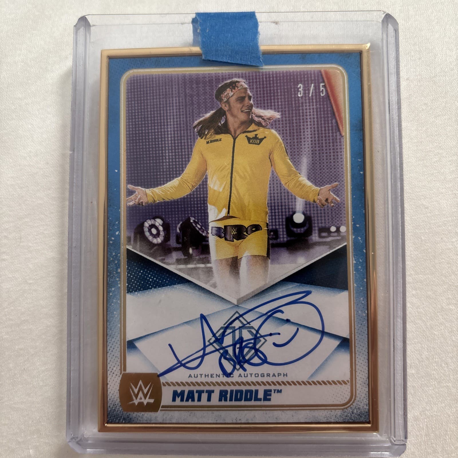 2020 WWE Topps Transcendent Matt Riddle Autograph Blue /5 Wrestling card