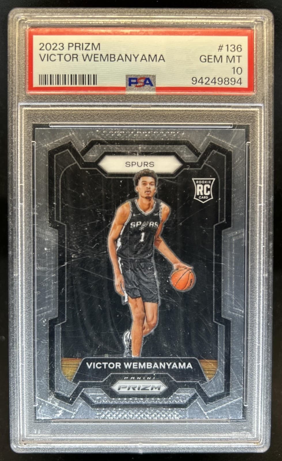2023-24 Panini Prizm Victor Wembanyama RC Rookie #136 Spurs PSA 10 GEM MINT