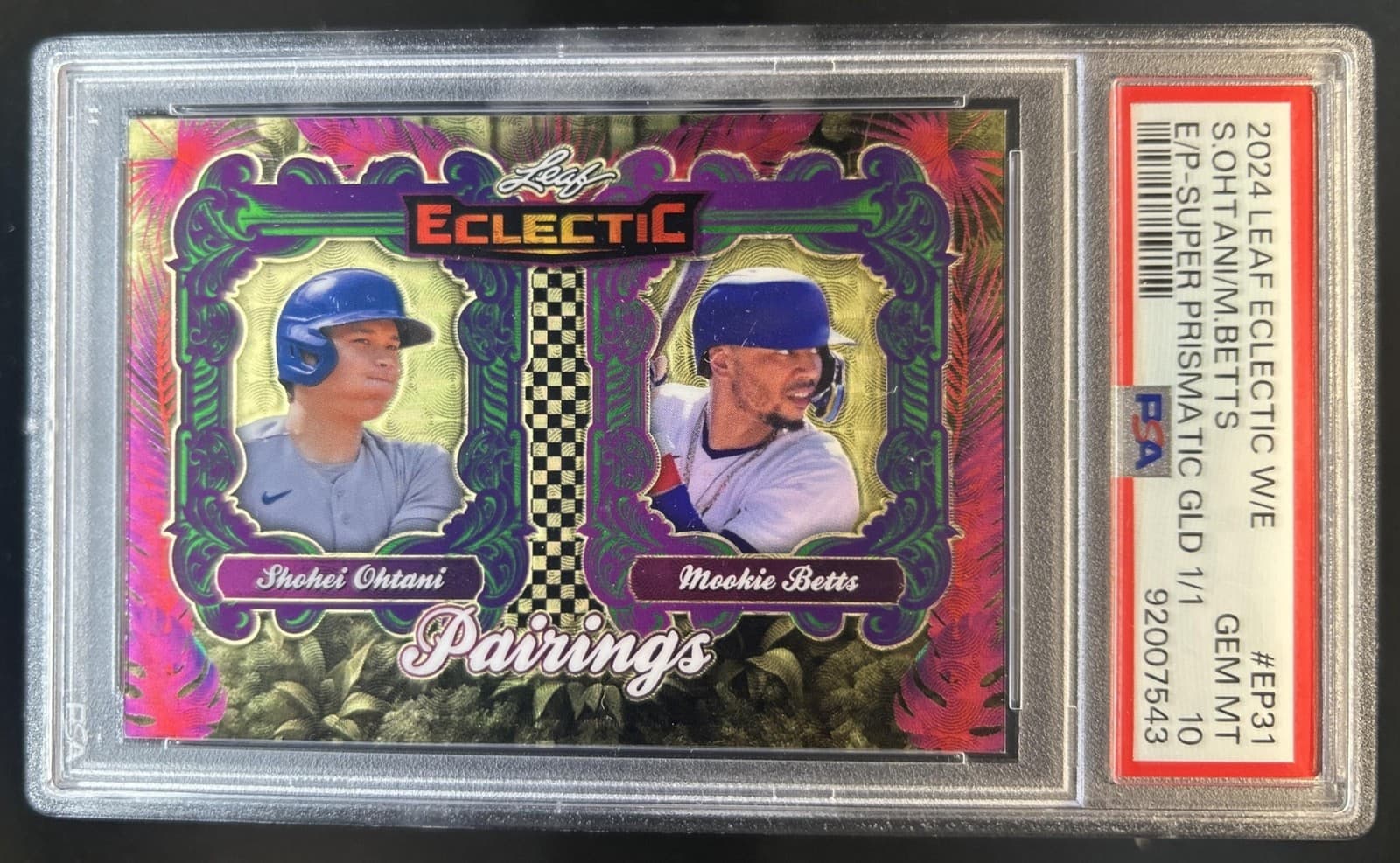 2024 Leaf Eclectic Whatnot Shohei Ohtani Mookie Betts Super Gold #1/1 PSA 10
