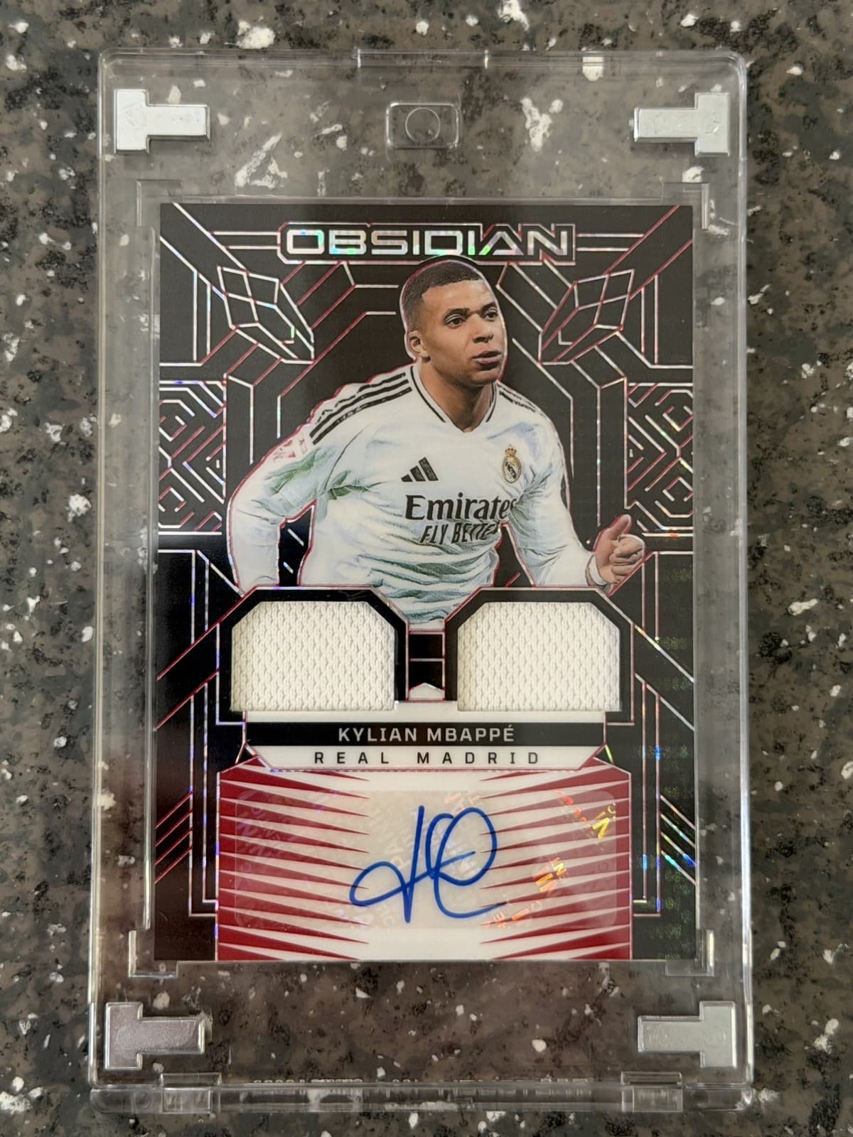 Kylian Mbappe 1/8 Patch Auto  Panini Obsidian 2024-2025 Real Madrid France