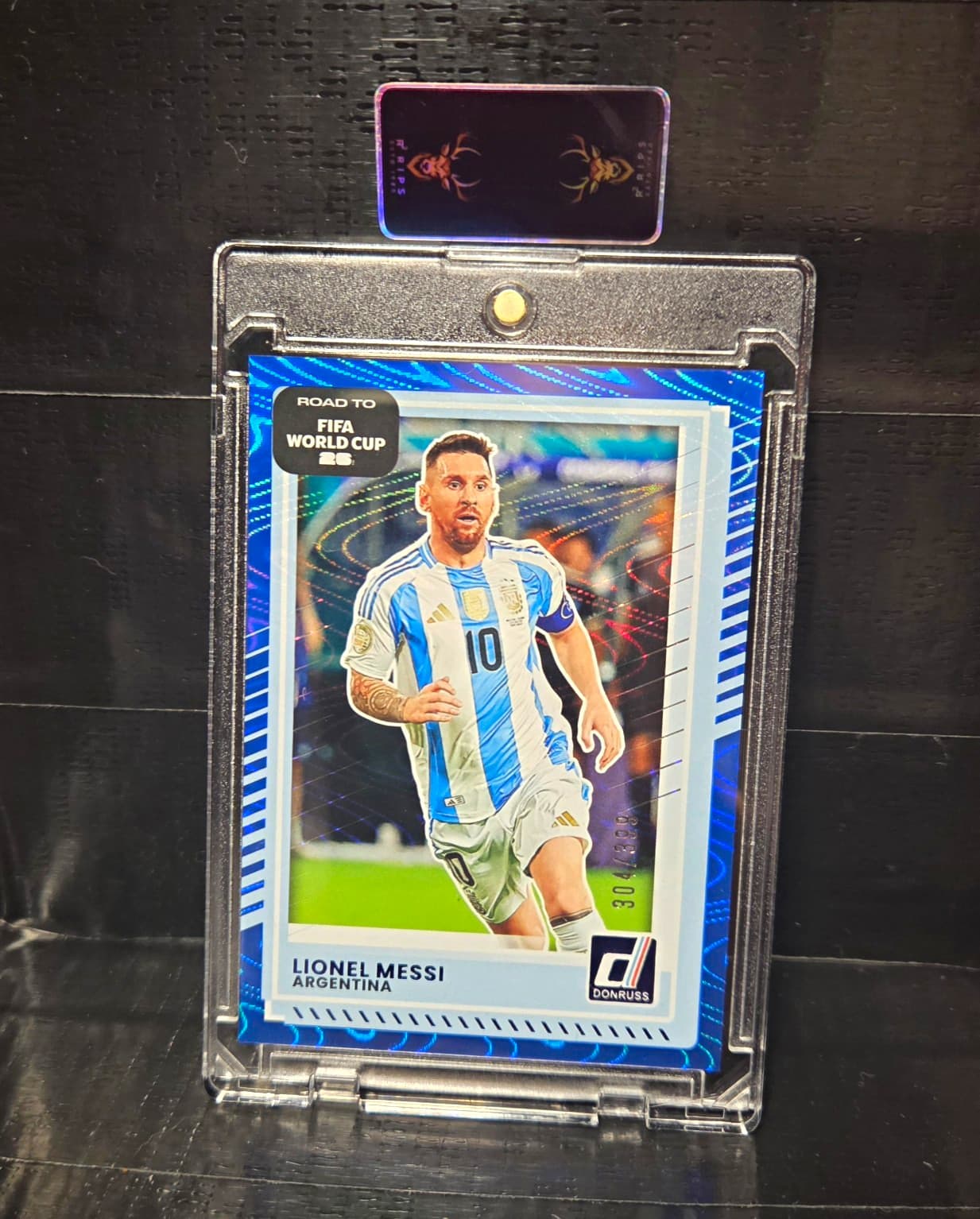 2025-26 Donruss Road to FIFA World Cup Lionel Messi ARG #154 Blue #'d 304 /399