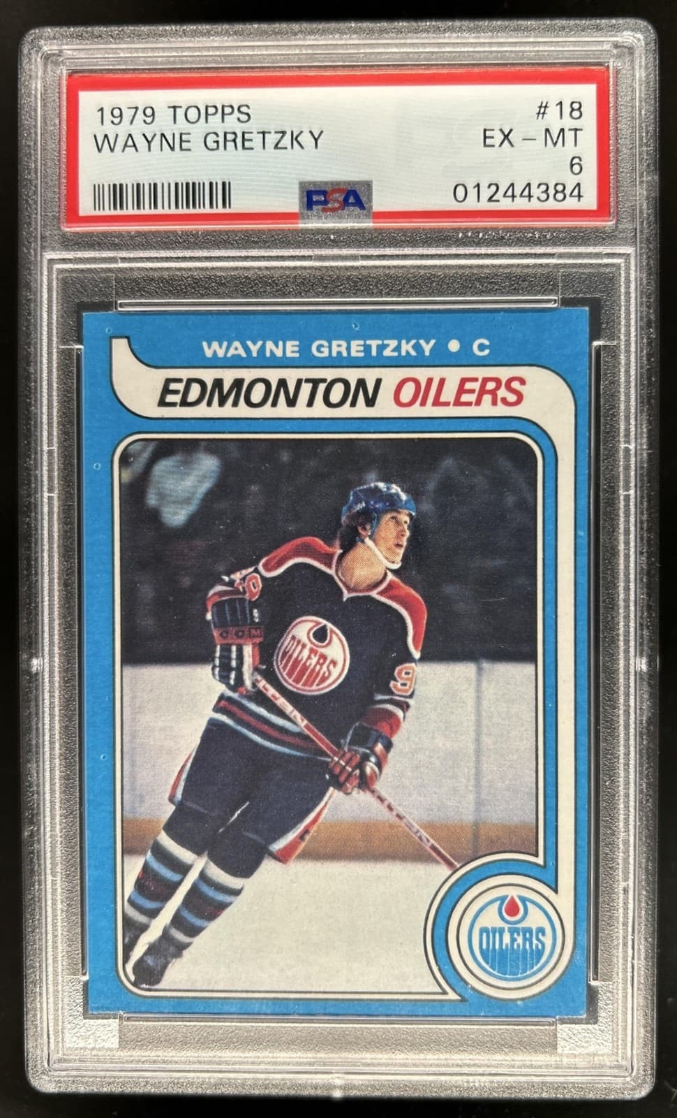 1979-80 Topps Wayne Gretzky Rookie UER RC #18 Oilers PSA 6