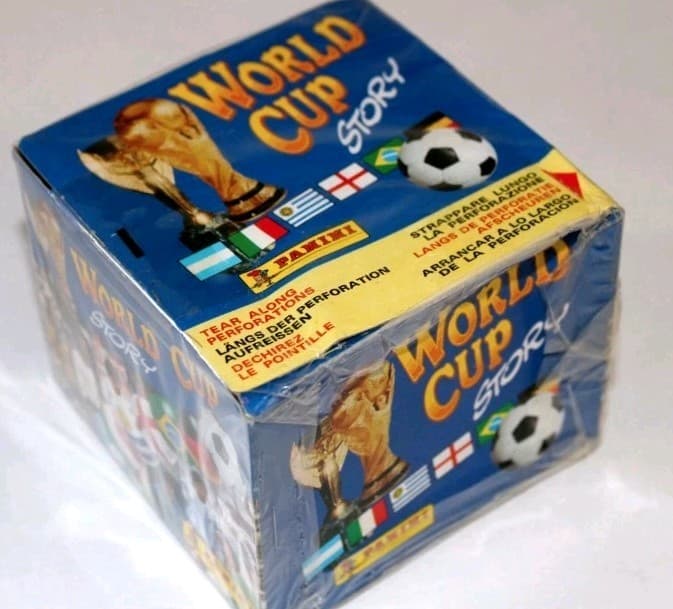 Panini World Cup Story 1990 Box Original Box 50 BAG Vintage Legend Maradona Pele Chance