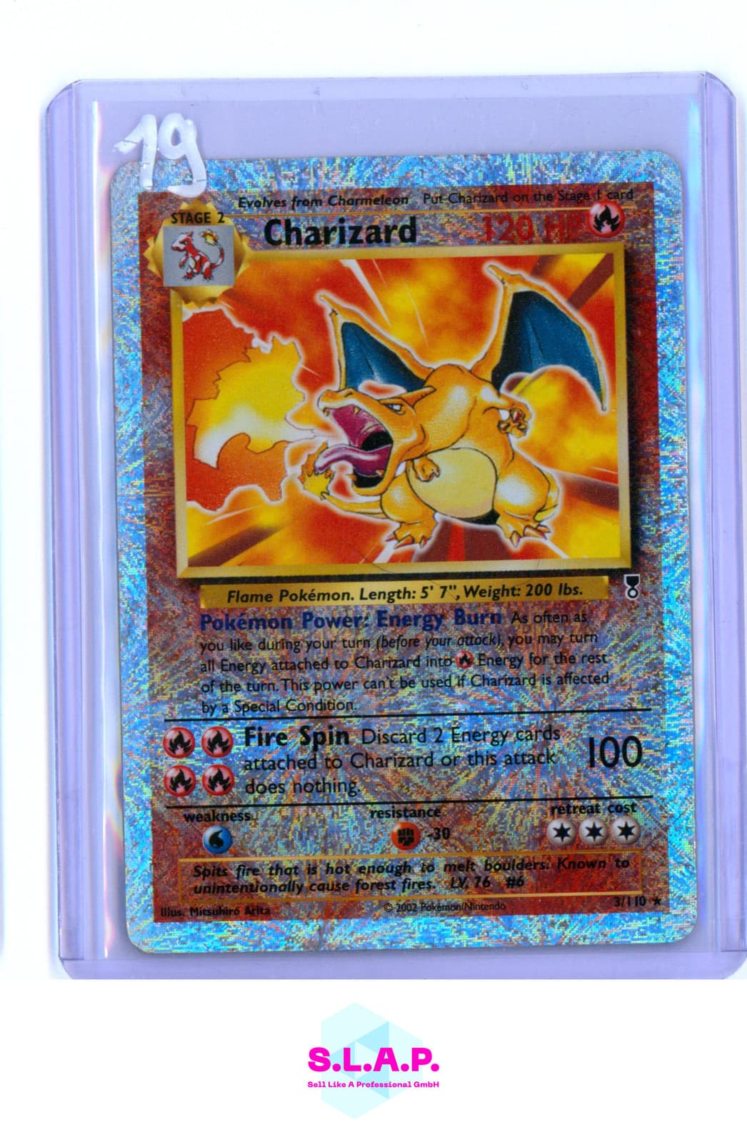 POKEMON CHARIZARD 3/110 REVERSE HOLO LEGENDARY COLLECTION 2002 ENGLISH