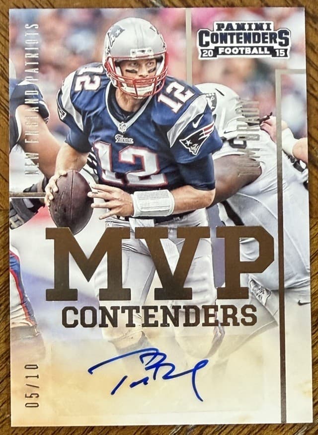 2015 PANINI CONTENDERS TOM BRADY MVP CONTENDERS AUTO AUTOGRAPH SSP /10 READ