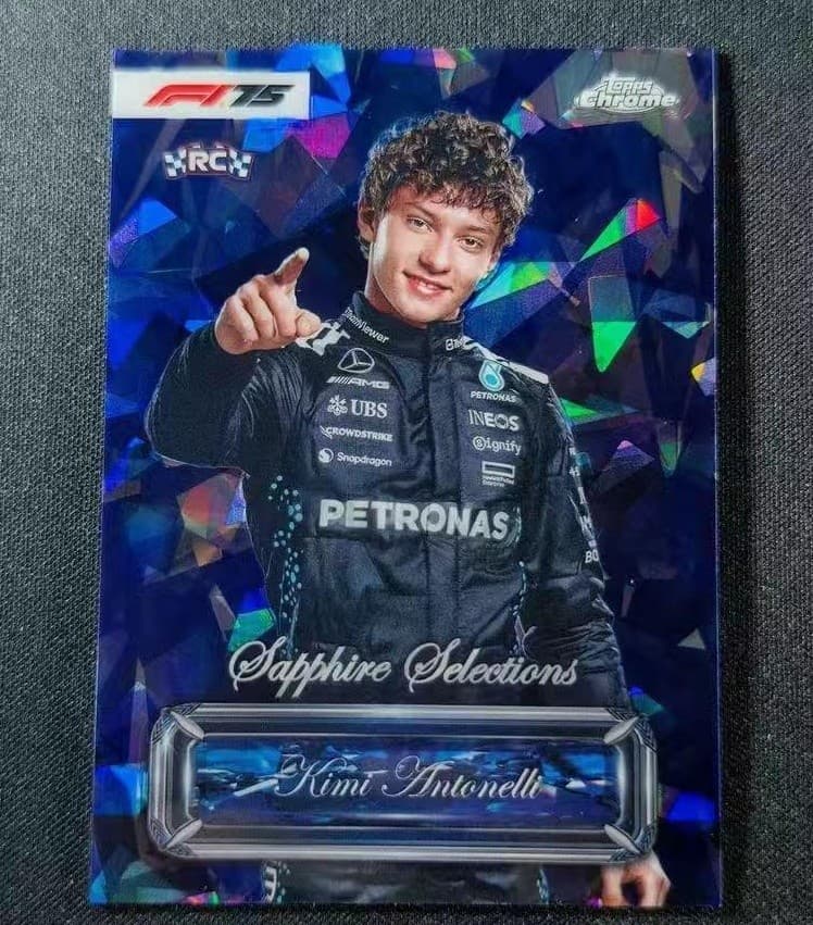 2025 Topps Chrome F1 75th Sapphire Kimi Antonelli RC Rookie Selections SSP