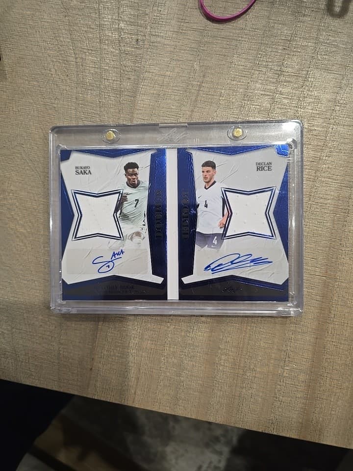 Leaf Dual Patch AutoBooklet /5 Declan Rice /Bukayo Saka World Cup England Team