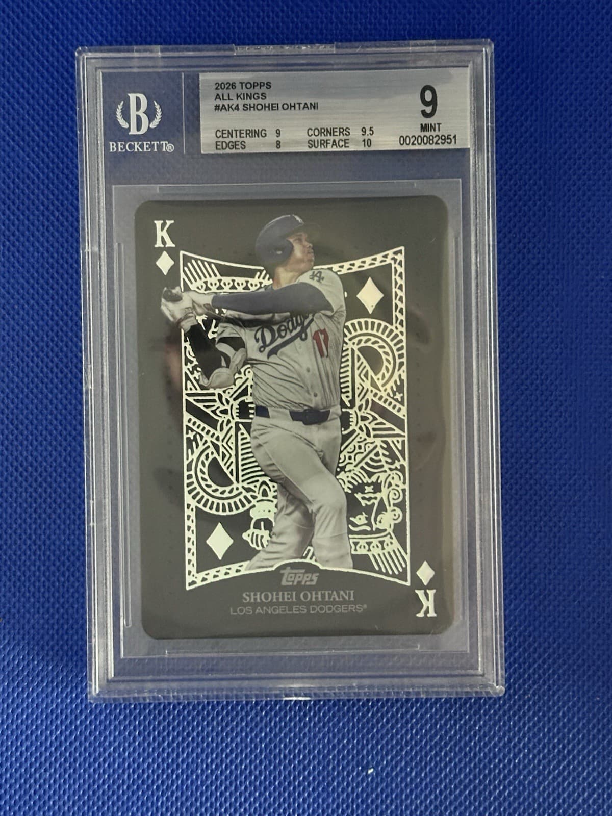 2026 Topps Shohei Ohtani All Kings Ak-4 Graded Beckett 9 MINT SSP DODGERS RARE
