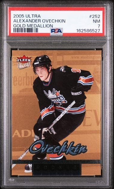 2005 Fleer Ultra Alex Ovechkin Gold Medallion Rookie #252 PSA 7