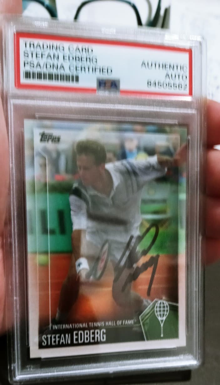 STEFAN EDBERG Topps Tennis HOF onCard PSA/DNA Authentic Certified AUTOGRAPH Auto