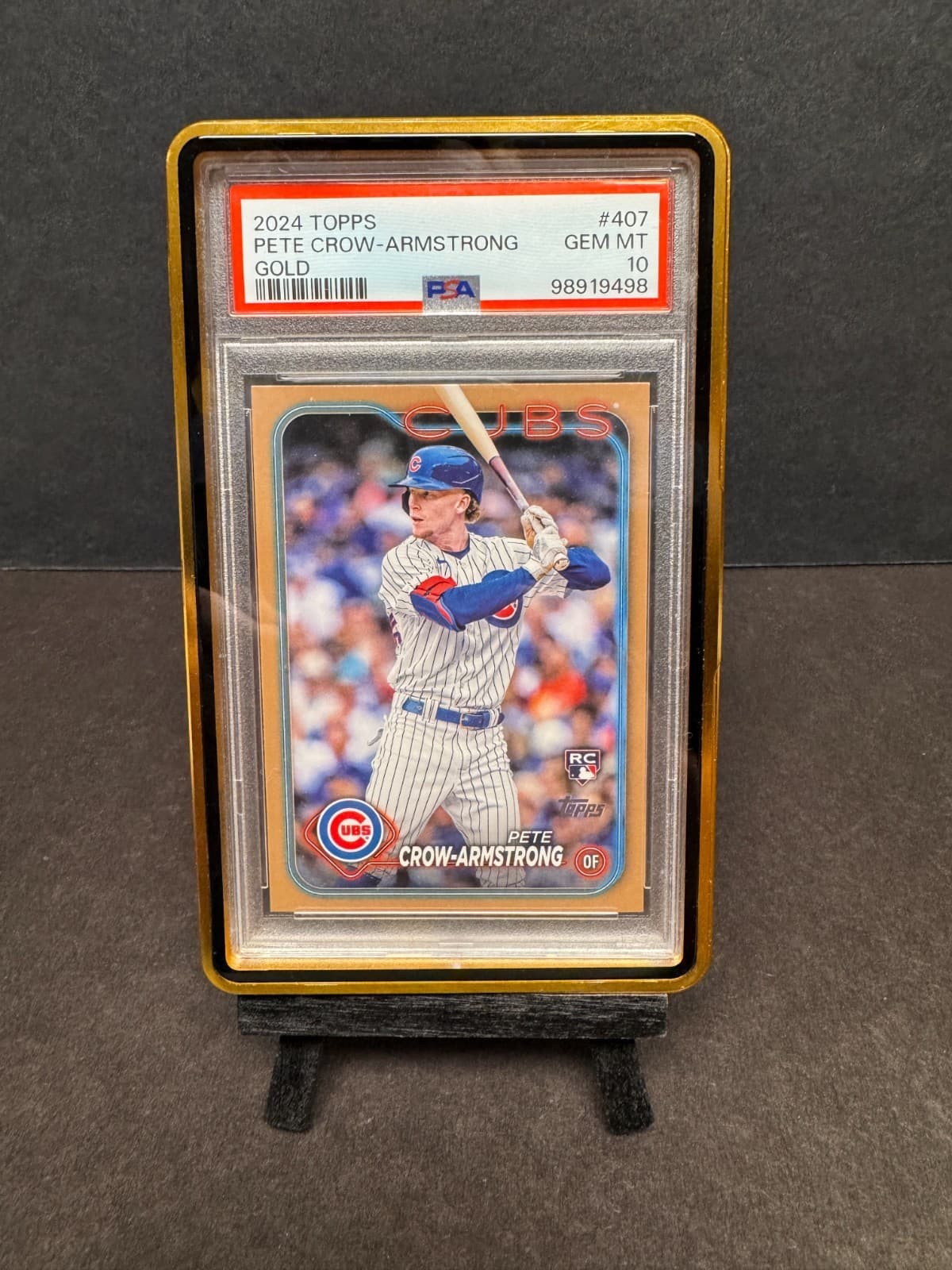 2024 TOPPS GOLD #407 PETE CROW-ARMSTRONG RC 1153/2024 PSA 10 - PARALLEL - MVP