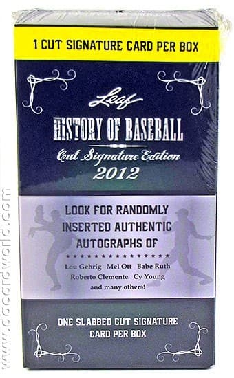 2012 Leaf History of Baseball Hobby Box (1 Cut Signature Per Box)