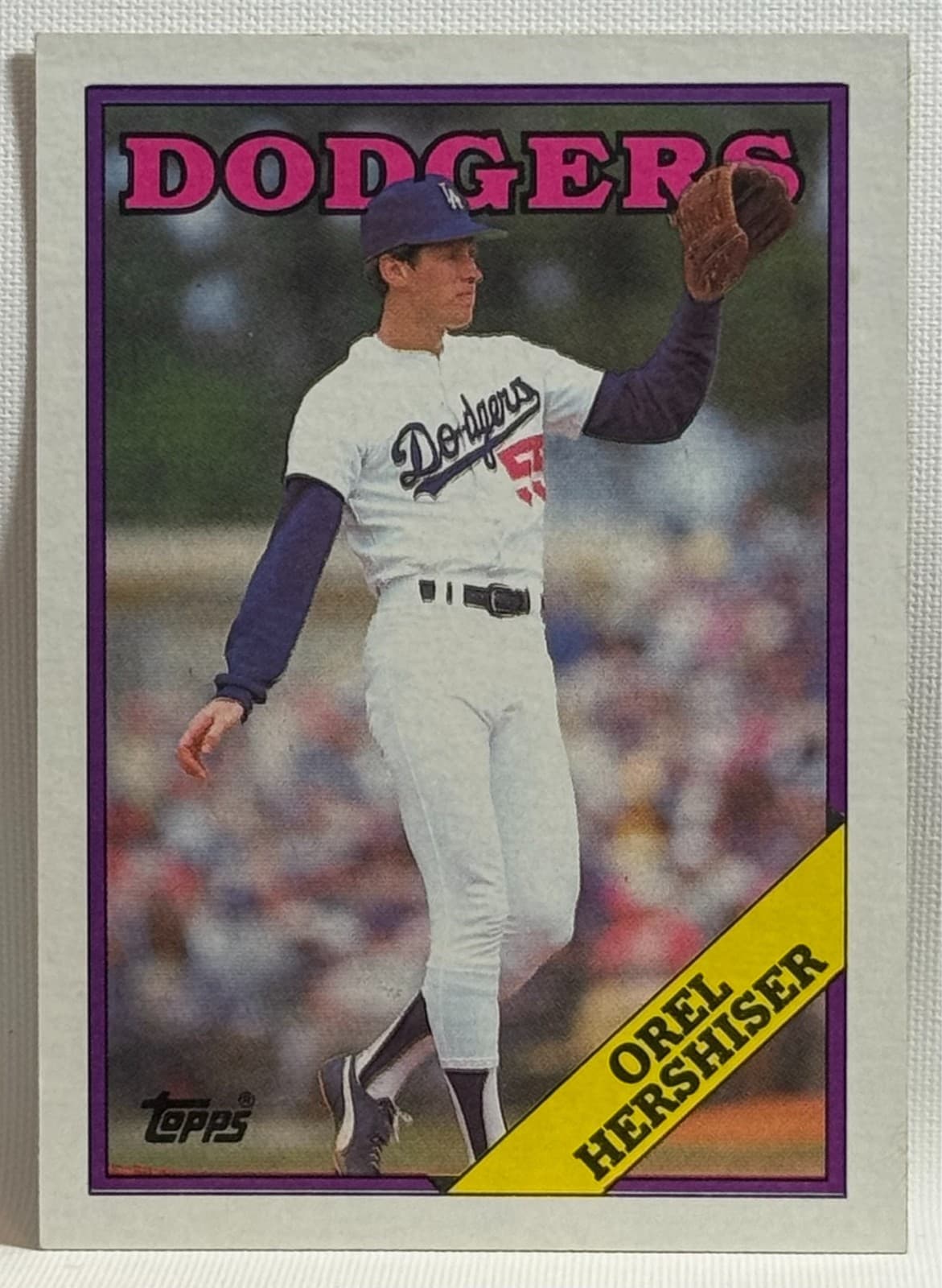 1988 Topps Baseball - Orel Hershiser - #40 TOPPS Blank Back card - PLEASE READ!