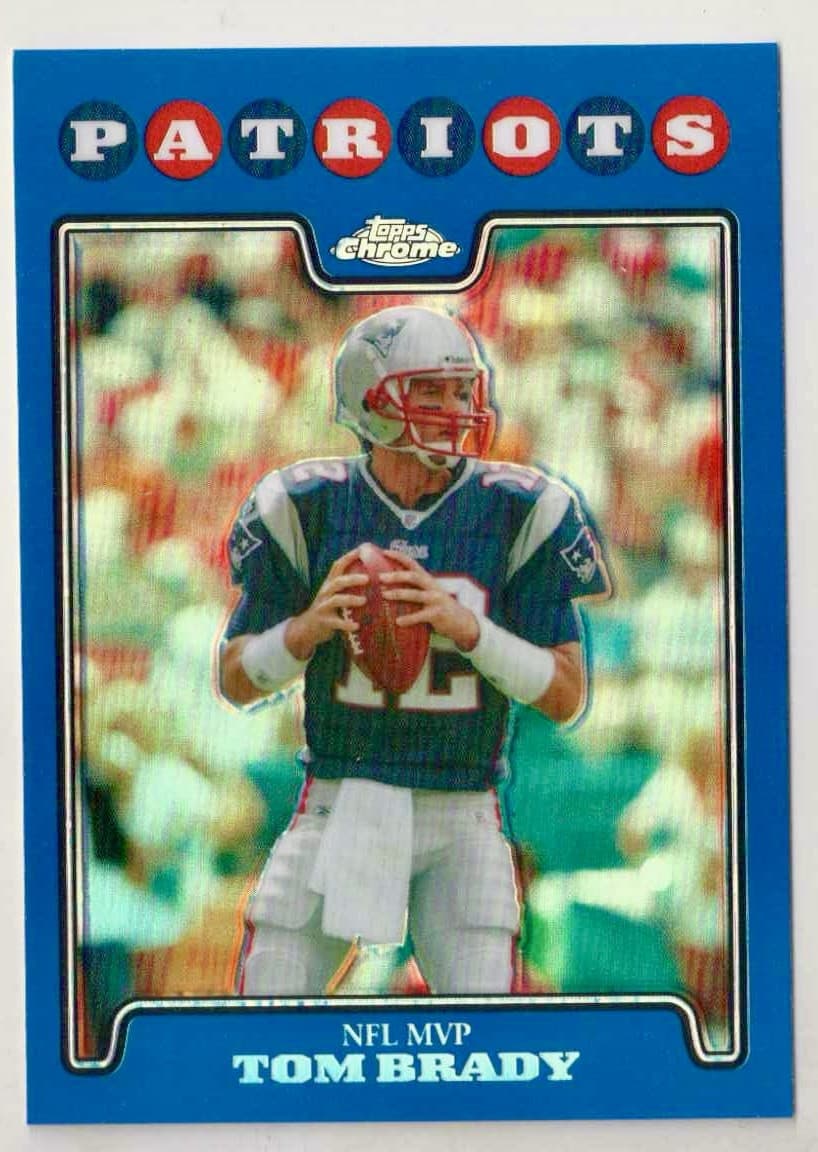 2008 Topps Chrome - Tom Brady #TC163 Blue Refractor
