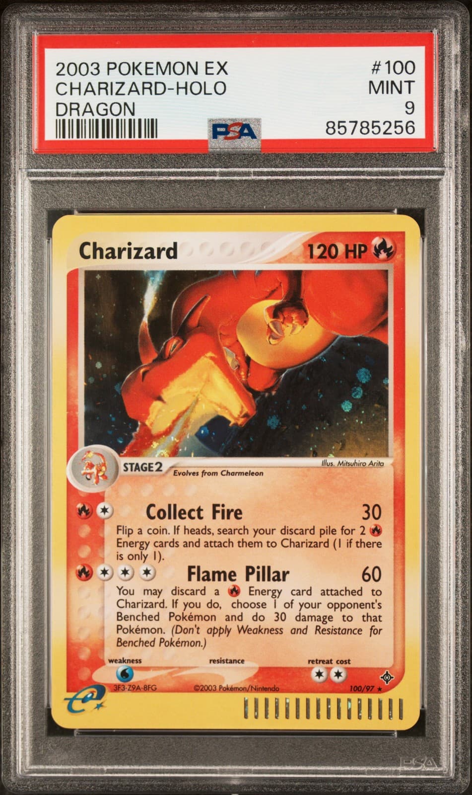 Pokemon Charizard Holo Dragon 100 PSA 9 Mint