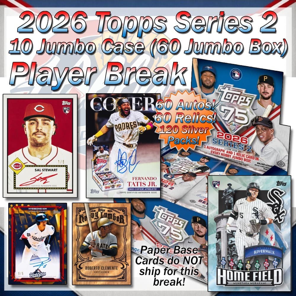 Bryce Eldridge SF 2026 Topps Series 2 JUMBO 10 Case (60Box) Player Break#2