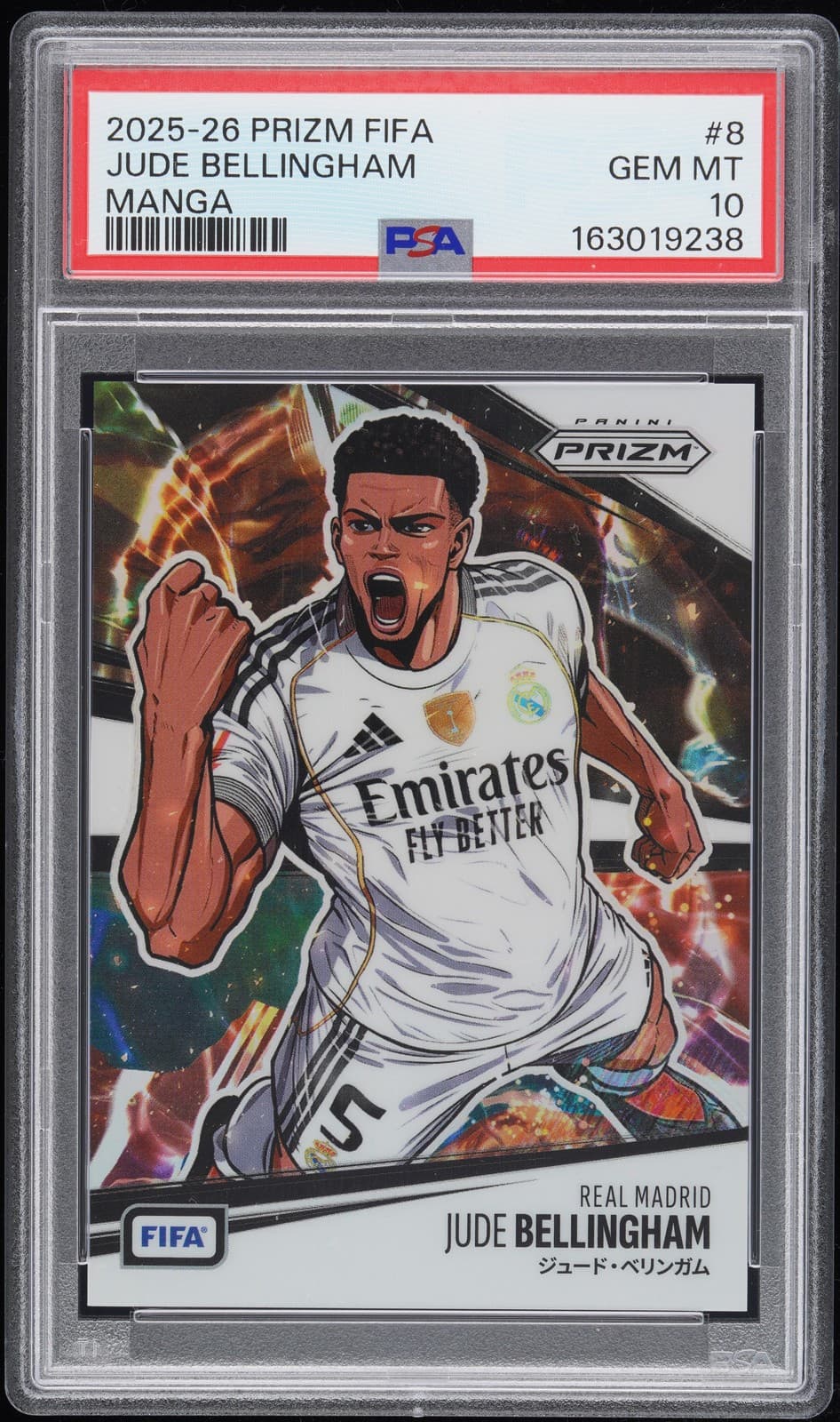 2025-2026 Panini Prizm Fifa Manga #8 Jude Bellingham Psa 10
