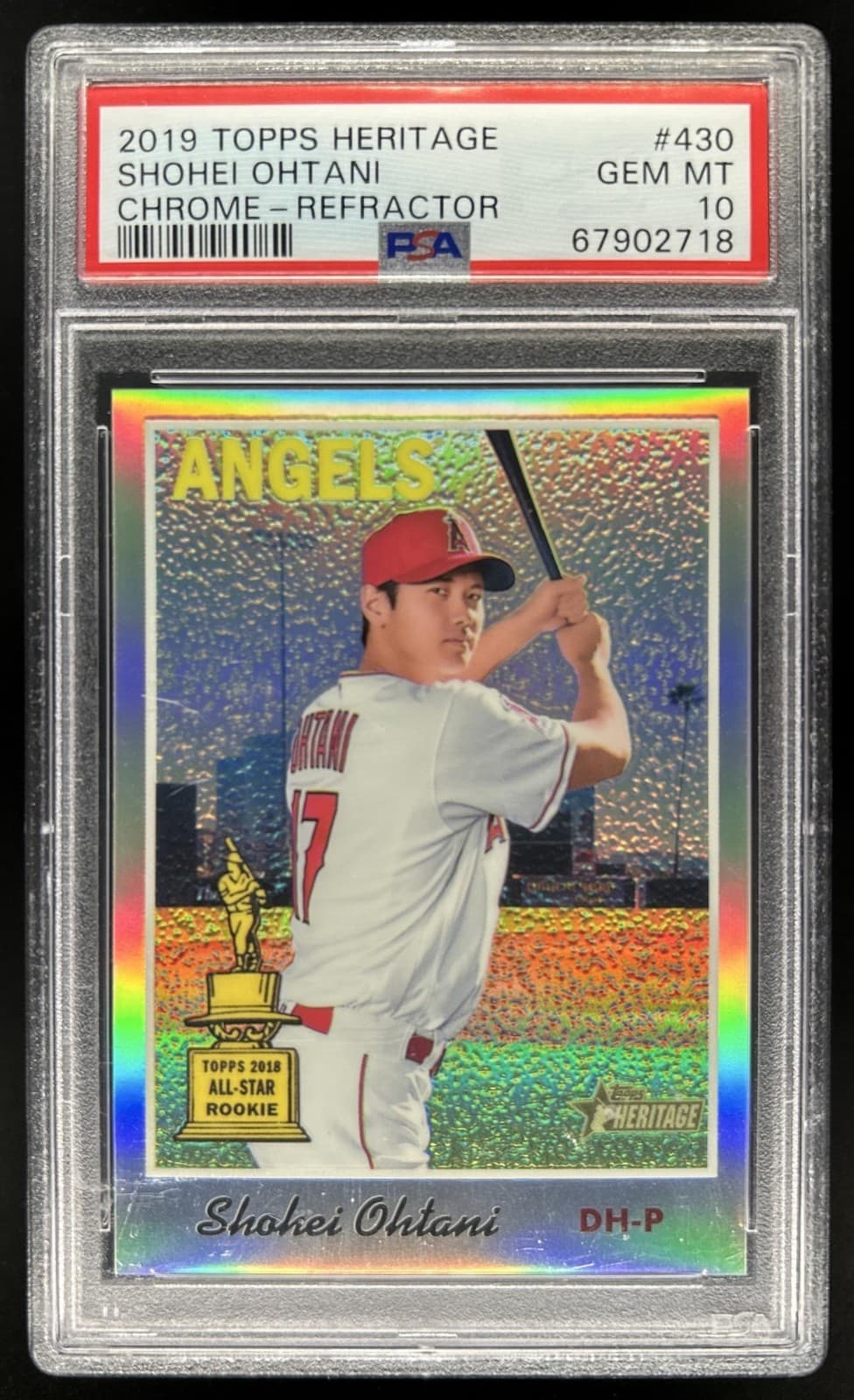 2019 Topps Heritage Shohei Ohtani Chrome Refractor #/570 Angels PSA 10 GEM MINT