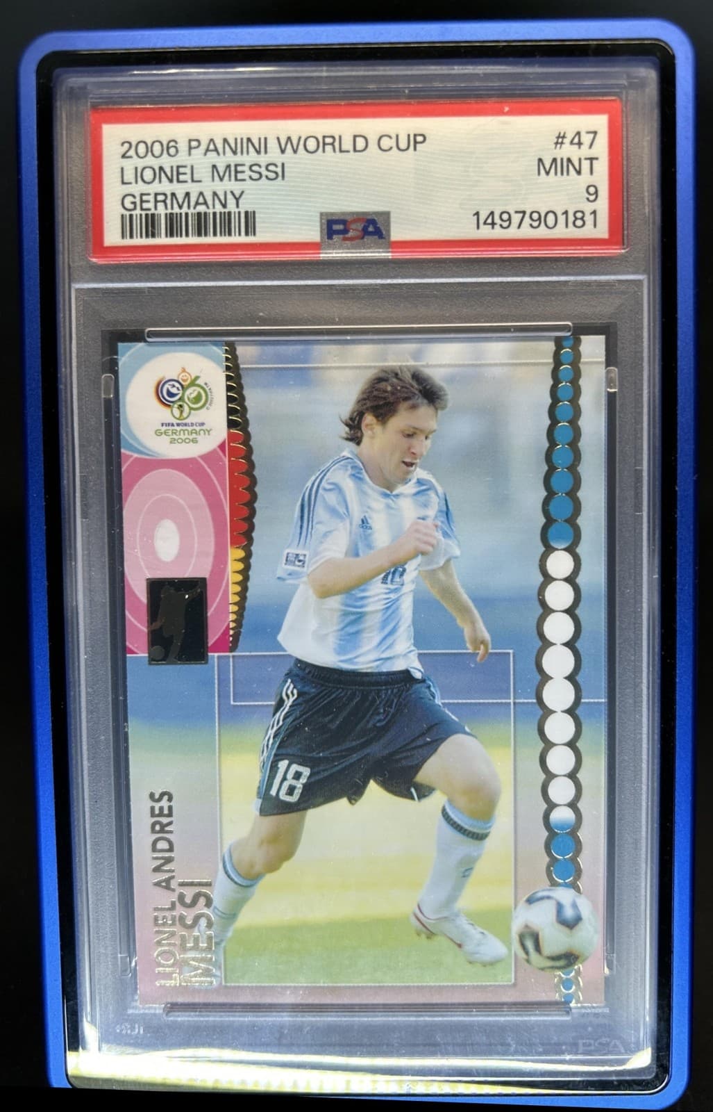 2006 Panini World Cup Lionel Messi Germany #47 Argentina PSA 9