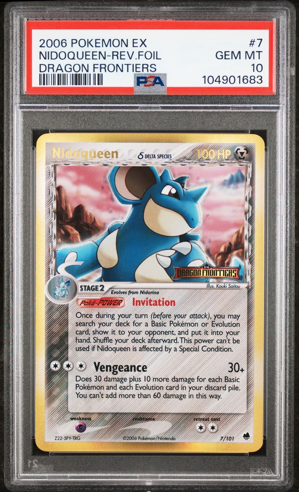Pokemon Nidoqueen Reverse Holo Rare Dragon Frontiers 7/101 PSA 10 Gem Mint